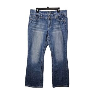 Maurices M Jeans Womens 20 Regular Mid Rise Bootcut Jeans Blue Stretch Denim